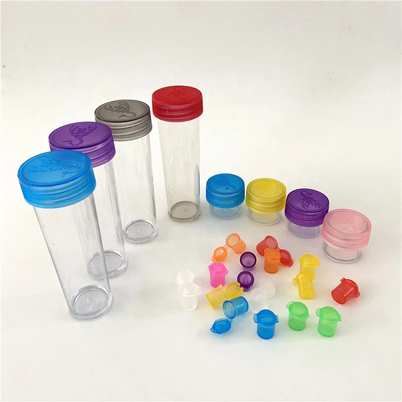 YURUI Hotselling Pop Top Plastic Pill Bottles Vial Sealed Cap Child Resistant Cap Tablets Small Plastic Vials with Lids