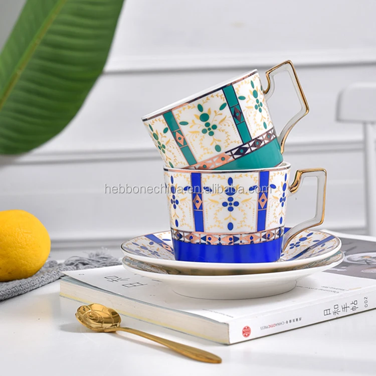 15PCS Elegance Flower Decal Tangshan Porcelain High Quality 15 PCS Luxury Tea Set