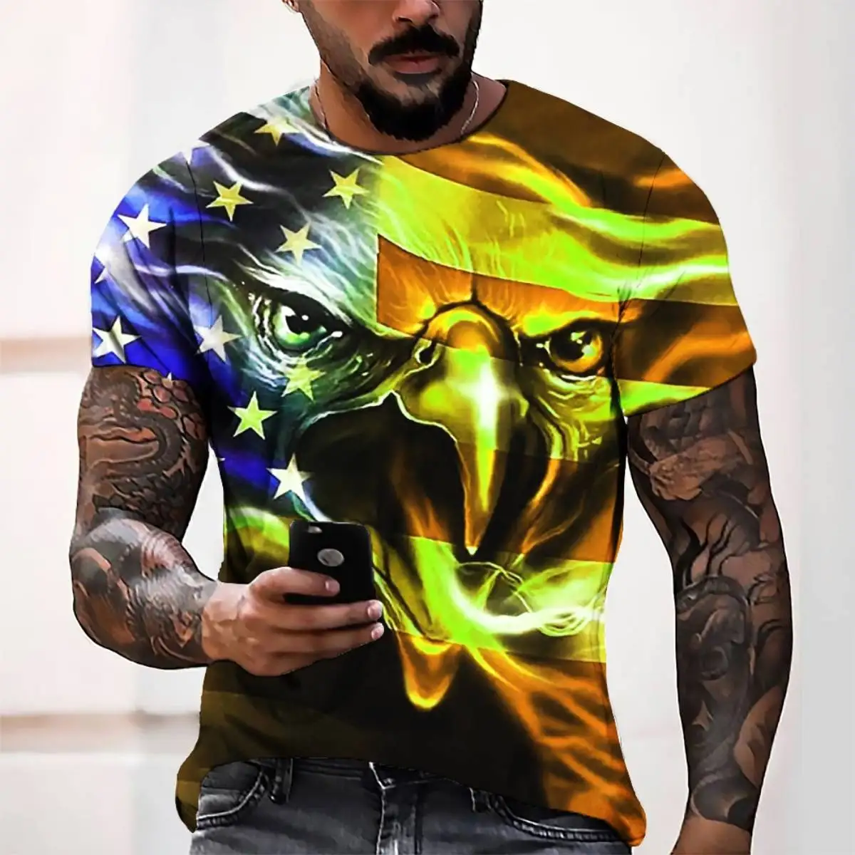 Fashion Unisex T Shirt Custom Logo Hip hop Punk Style Casual Streetwear Clothes Mens 3D Printed Children T-shirts