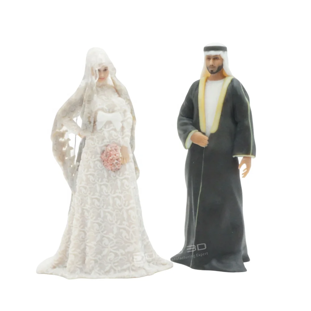 High precision full color rigid opaque resin 3d printing 3d printed multicolor polyjet 3d printing people in miniature