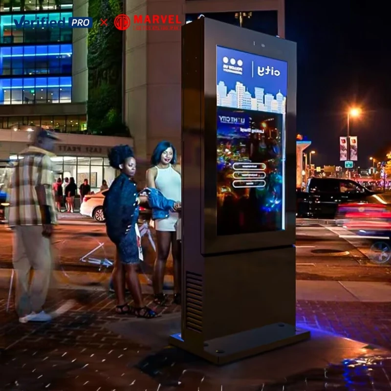 MWE Custom Ip65 4K High Brightness 4k Remote Global Case Standing Digital Signage and Displays Outdoor Tv Waterproof Sign Board