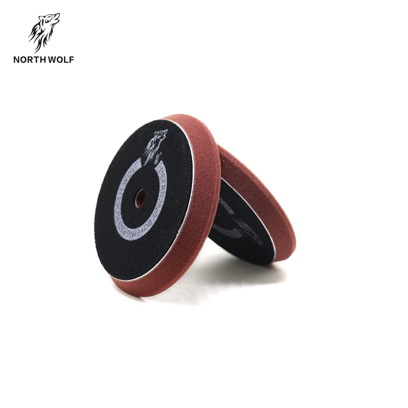 Wholesale North Wolf maroon sponge paint correction swirl remove light cutting foam polishing pad