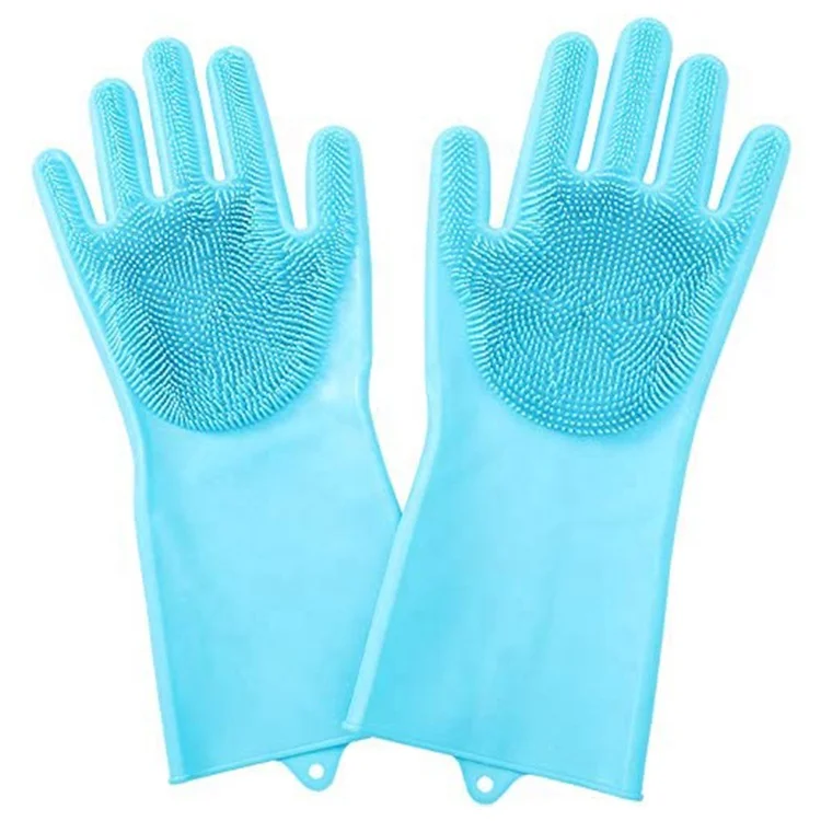 Pet Massage Gloves Pet Hair Brush Glove Grooming Magic Silicone Dish Washing Custom Kitchen Utensil Reusable Dishwashing Gloves
