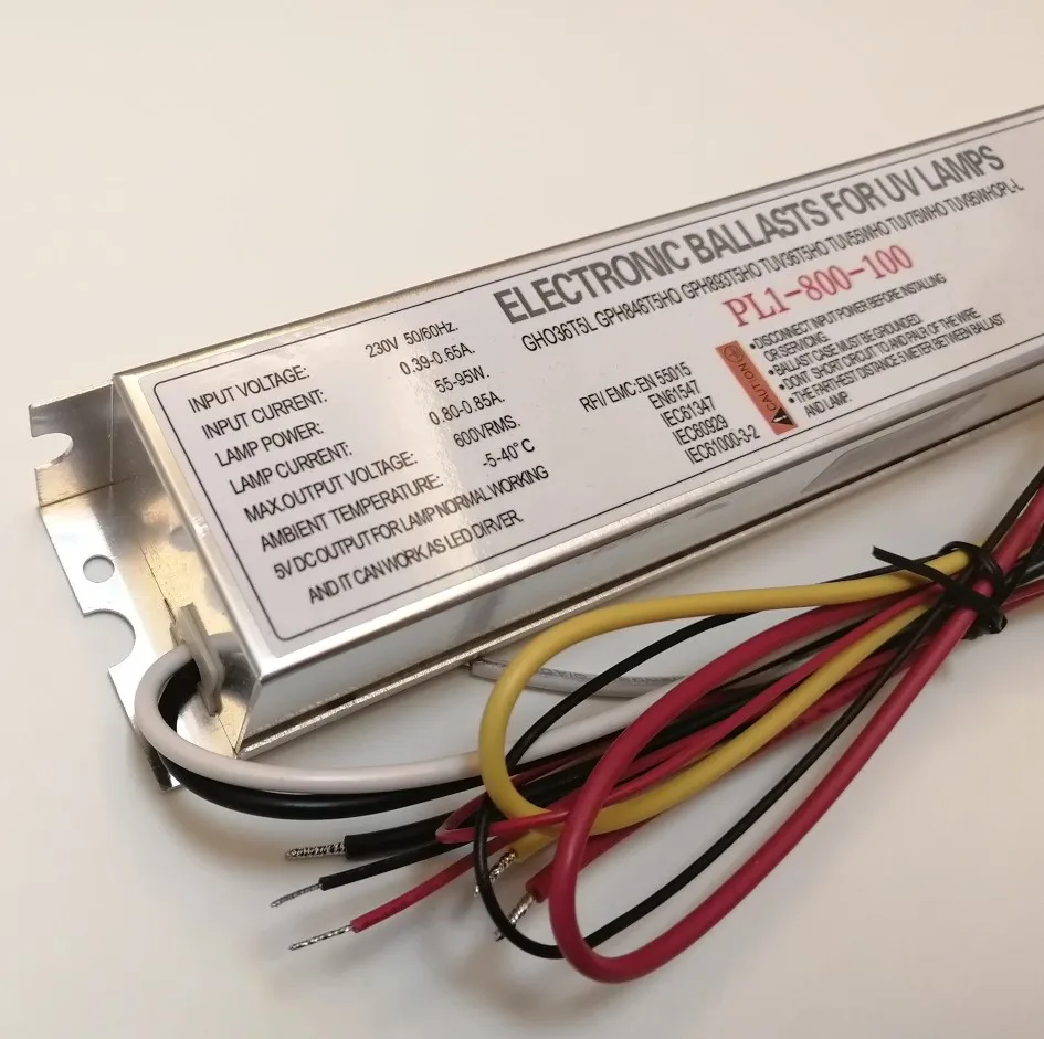 425mA 800mA uv lamp ballast PL36w 18w T8 30w 36w  GPH843T5L 36w electronic ballast  preheat start germicidal lamp driver