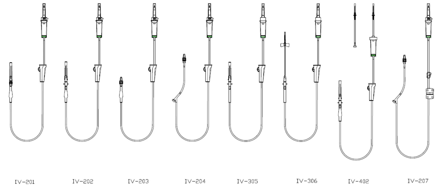 
20 drops/ml Infusion set with butterfly needle 22G 