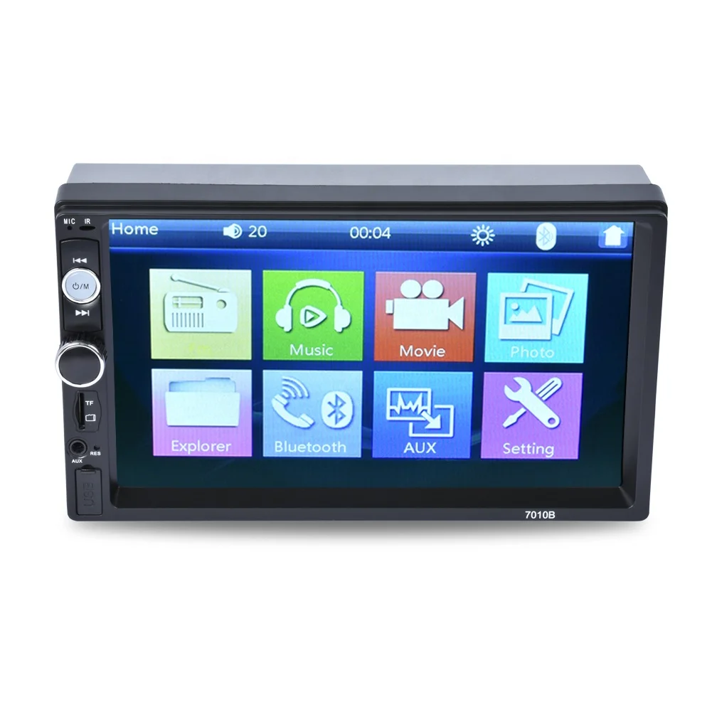 Car Stereo with Bluetooth Double Din 7 inch Touch Screen Digital Multimedia Car MP5 Player Support USB TF AUX in FM Radio Mirror