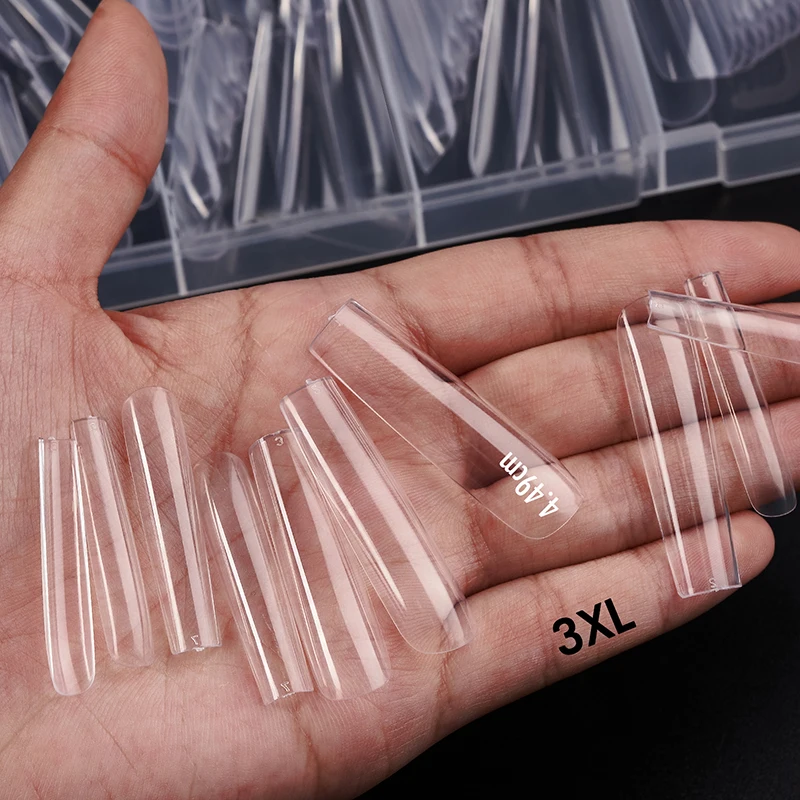 Сверхдлинные конические накладные ногти btatbox Xxxl инструменты для наращивания ногтей прозрачные с полным покрытием