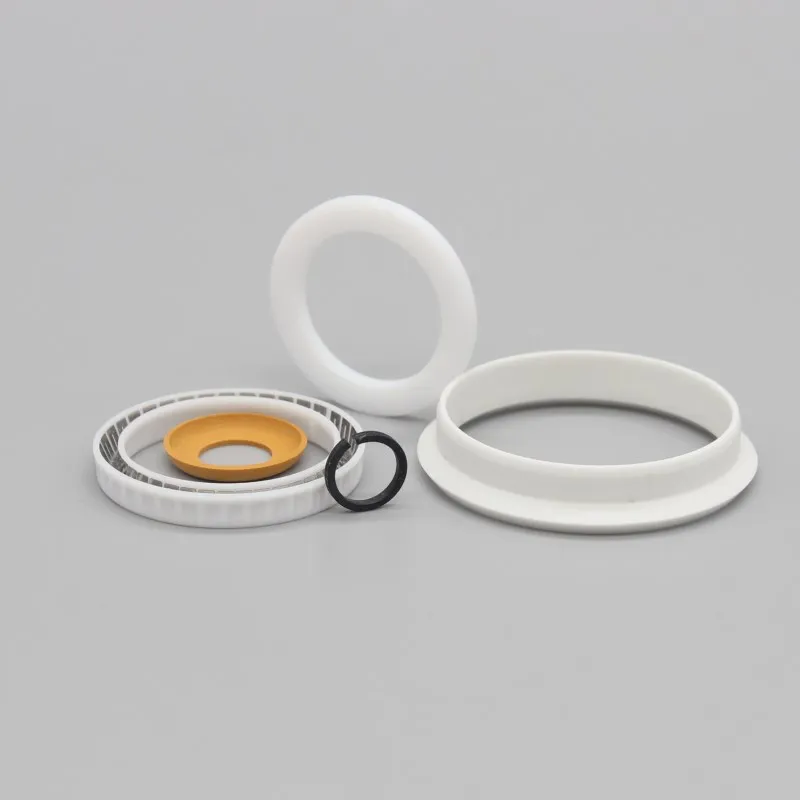 DCW customize PTFE compoundings PTFE filled material ptfe spiral ring