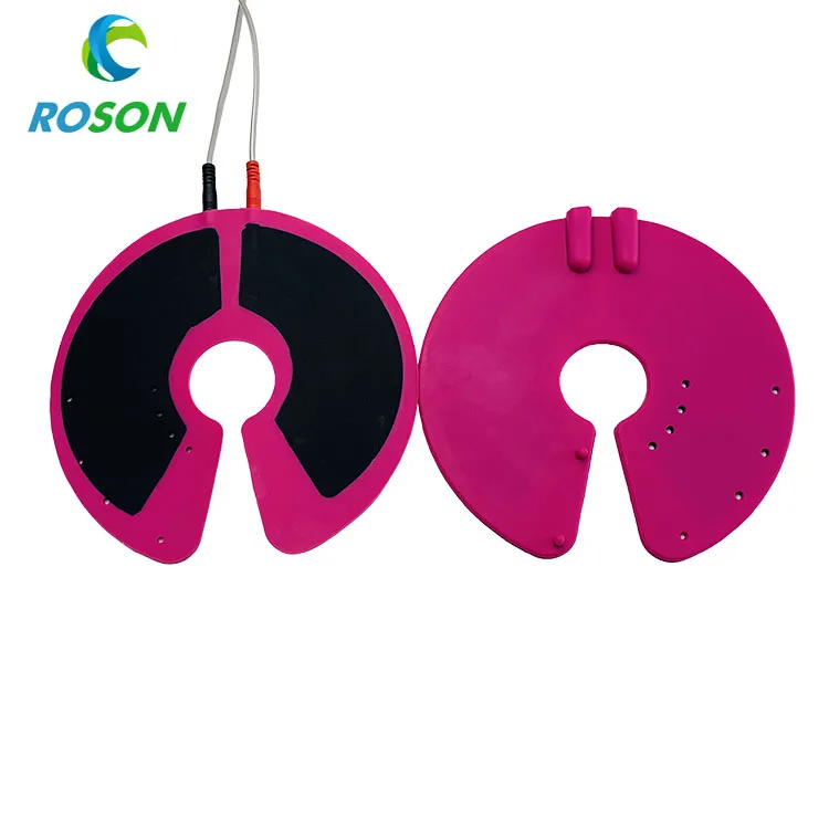 L size Female Conductive TENS Unit Women Breast Pulse Stimulator Massager Electrode Pads For Promote Mammary Blood Circulation