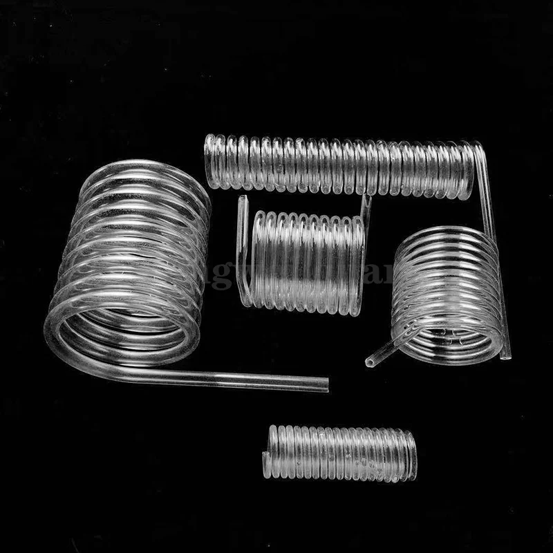 Clear Spiral Quartz Glass Tube Heaters Fused Glass quartz Coil Tube for Chemical Industry