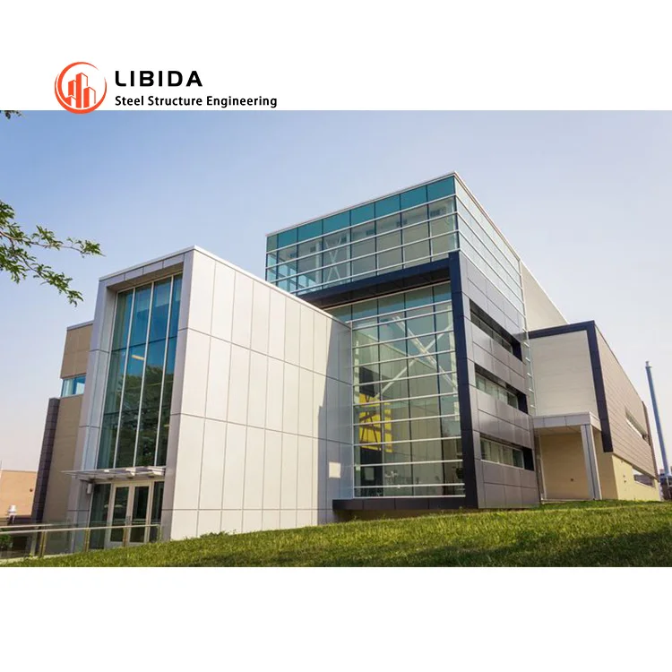 Prefabricated Stainless Frame Workshop High Quality Steel Structures Commercial Centre Office Building for Sale