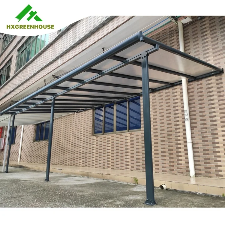 Solid Blind Aluminium Profile Polycarbonate Outdoor With Aluminum Retractable Canopy Awning Patio Cover