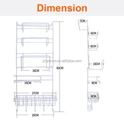 Refrigerator Side 2014chable 5 Tiegreyook Type Shelf Kitchen Wall Hanging Rack Storage Holders & Racks for Non-folding Rack Iron
