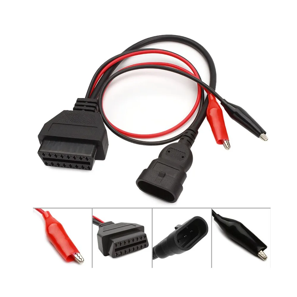high quality waterproof 3 pins to 16 pins diagnostic adapter OBD cable for automotive