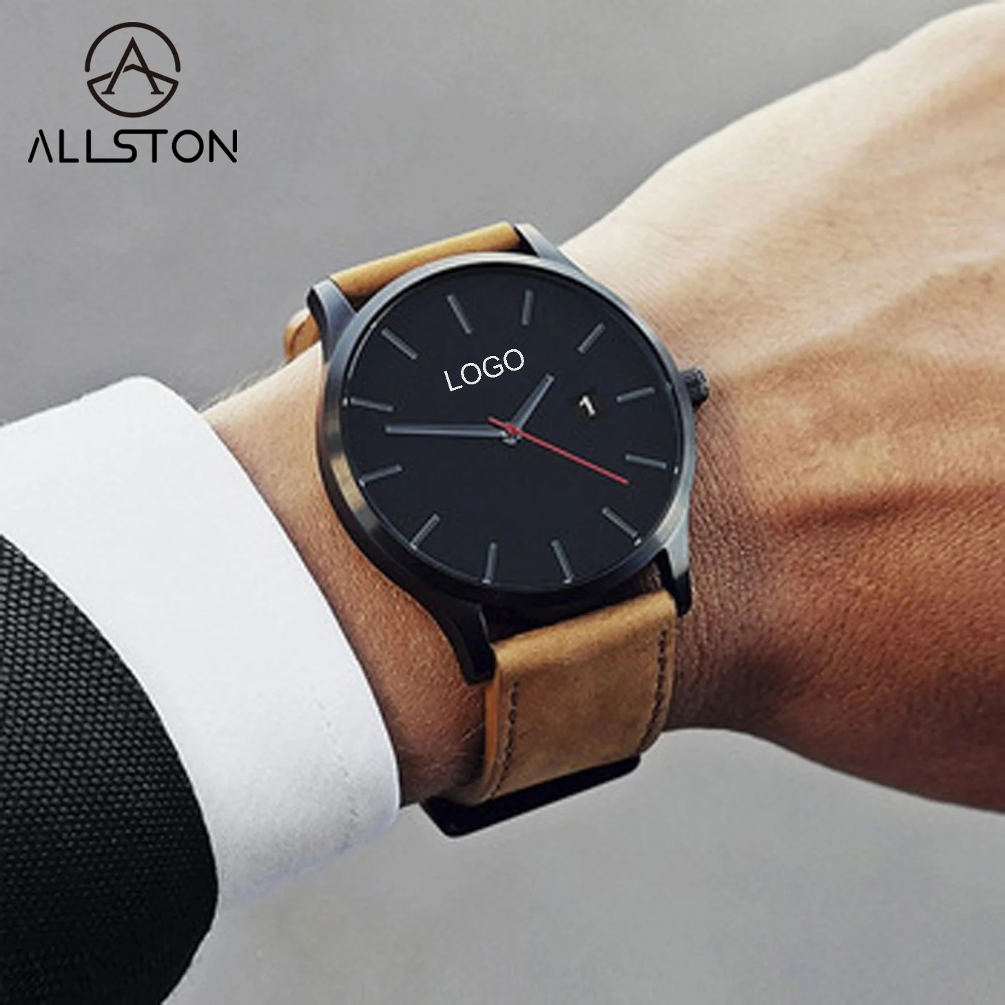 ALLSTON бренд ваши собственные часы мужские наручные Relogio с логотипом на заказ