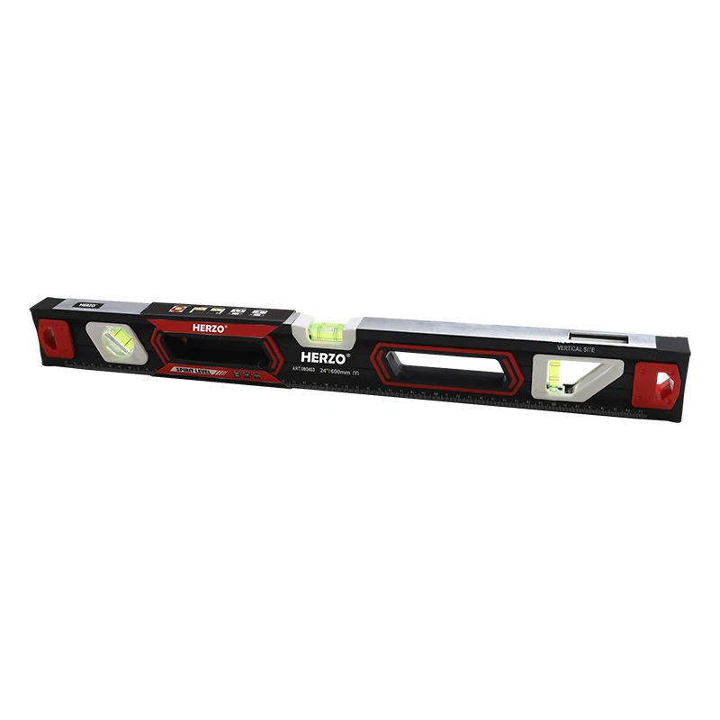 HERZO High Quality Manual Spirit Level 0.5mm Accuracy Aluminium with Strong Magnetic for Professional Use