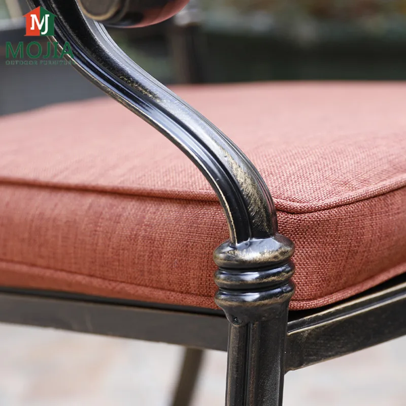 Factory Supplied Cast Aluminum Patio Dining Tables Modern Garden Sets Antique Bronze Outdoor Furniture Bistro Small Furniture