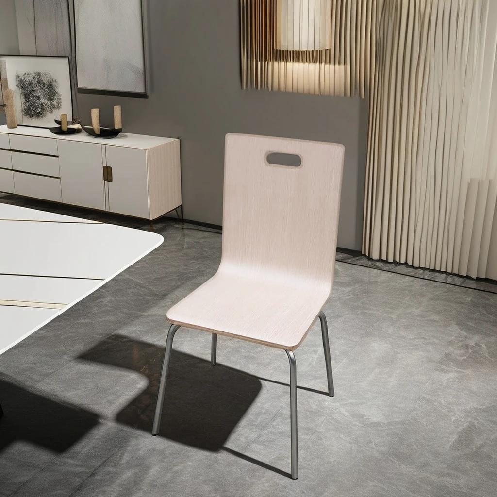 Durable Modern Dining Chair with Solid Wood Curved Bending Plywood Accessory for Dining Table Office Furniture
