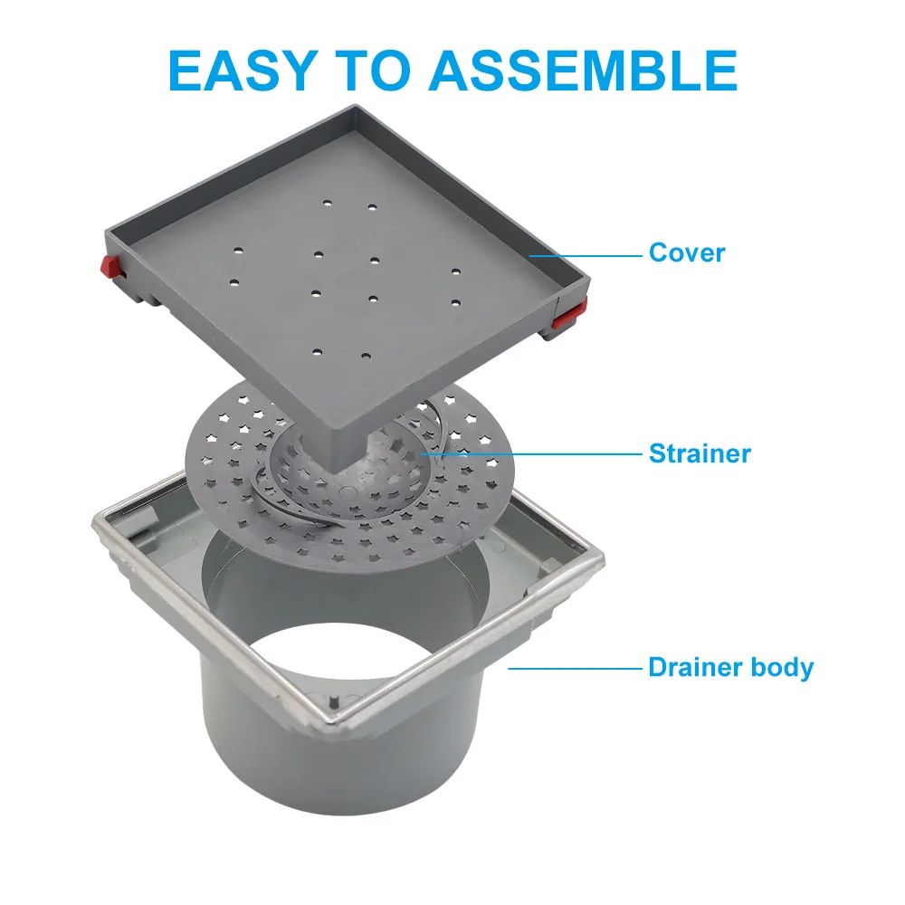 GUIDA 721023 72102301 Cheap Price Pipe Fitting Anti Odor Deep Seal ABS Plastic Floor Trap Drain