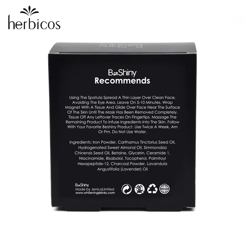 Deep Cleansing Anti Aging OEM Magnet Black Clay Mud Face Mask Magnetic Facial Mask