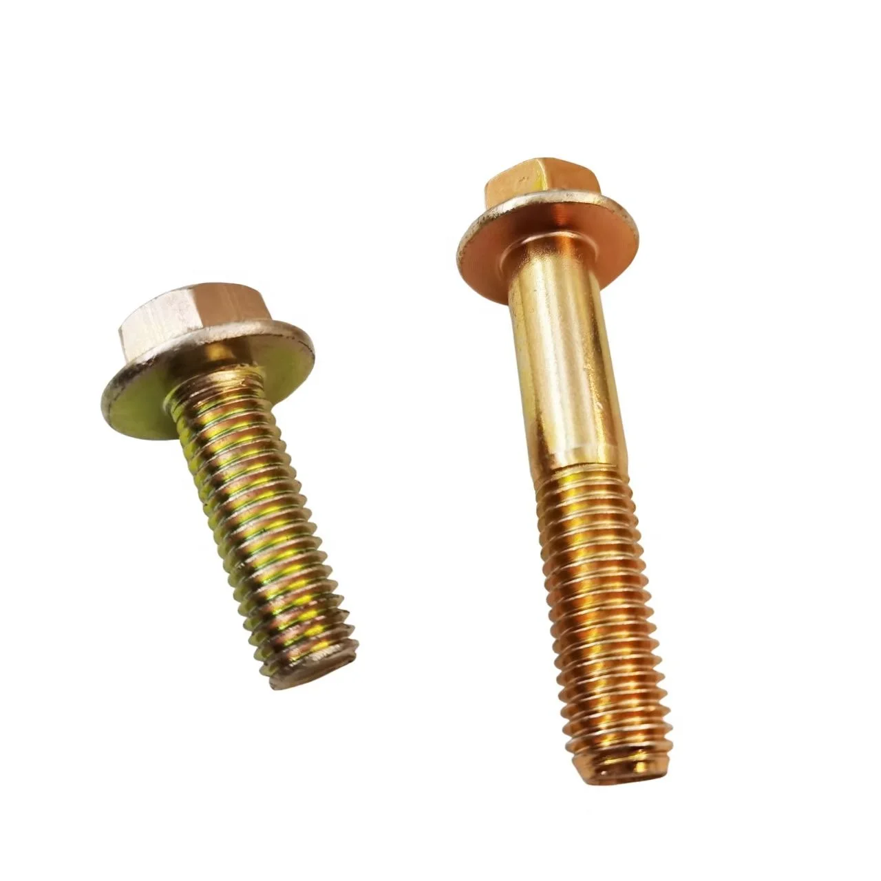 China Fastener GB 5787 Full And Partial Threaded Hex Flange Bolts Anodized Colorful YZP M6 M8 M10 M12 Hexagon Flange Bolt