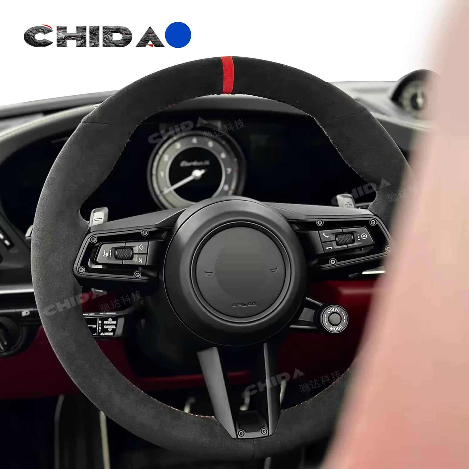 Модернизированный портала Alcantara замшевый руль с ручкой SC для порш 911 992 кайенский 958 987 боксер панамера 970
