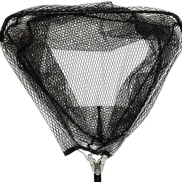 NEW Arrival  Hot Sale Aluminium Alloy  Deepened Net Triangle Shape Pocket Folding Hand Fishing Nets fishing trap
