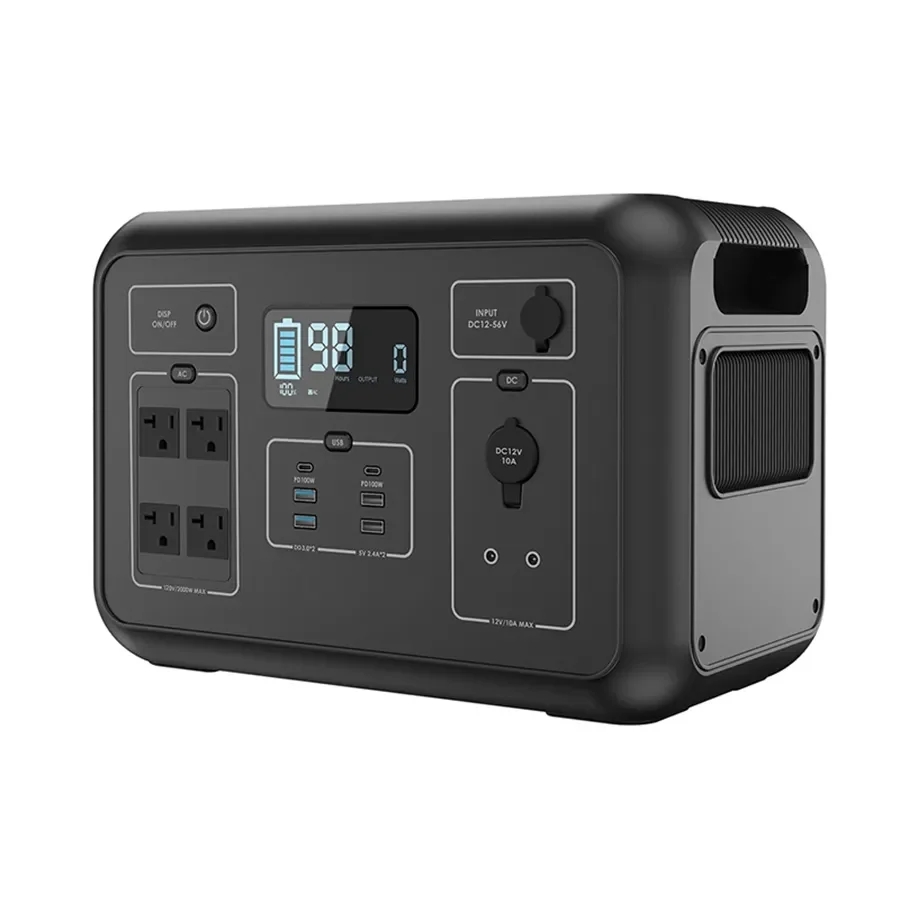 2000w 2131wh 220v pure sine wave lithium portable solar generator home power bank station