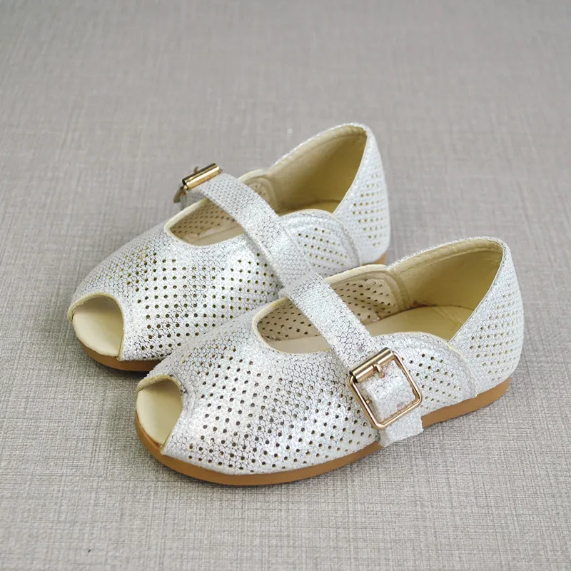 
E62-3 New Arrival Decoration Kids shiny summer sandals Girls lovely Sandals 3 dollars 