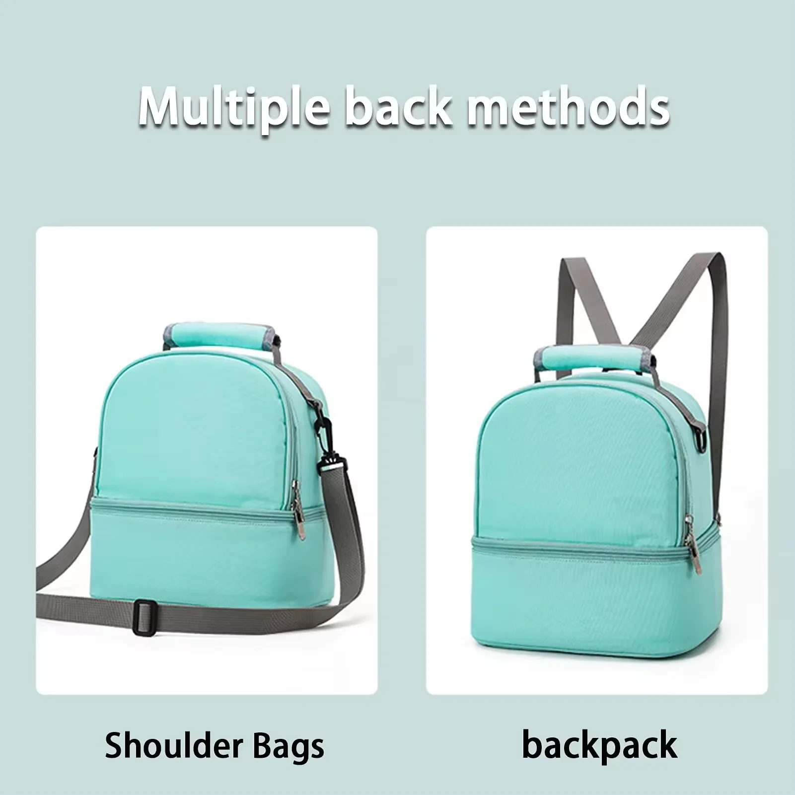 New Design Mommy Milk Bags Waterproof Insulation Double-Deck Ice Storage Milk Portable Baby Diaper Bag Backpack for Travel