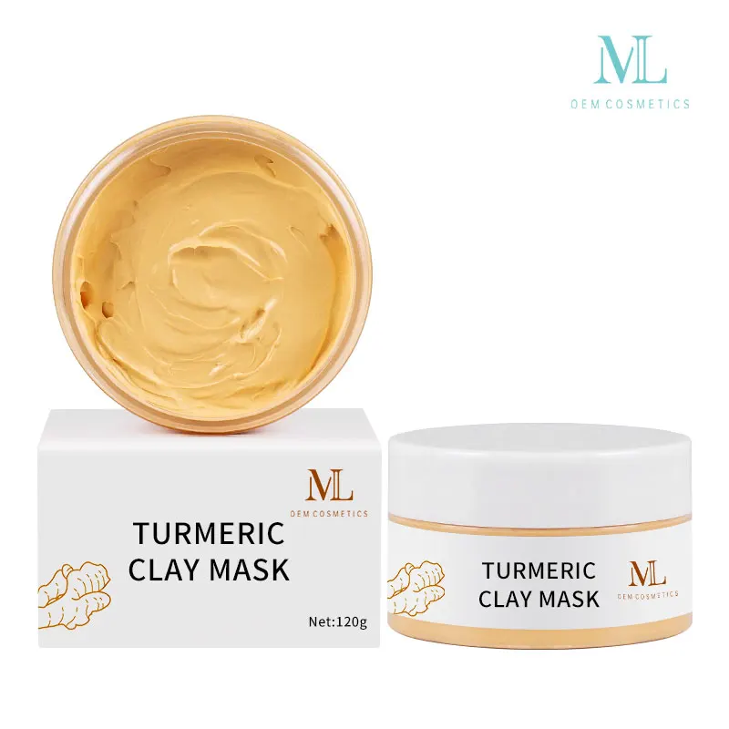 OEM ODM Private Label Face Skin Care Products 200g Lightening Nourishing Turmeric Clay Mask