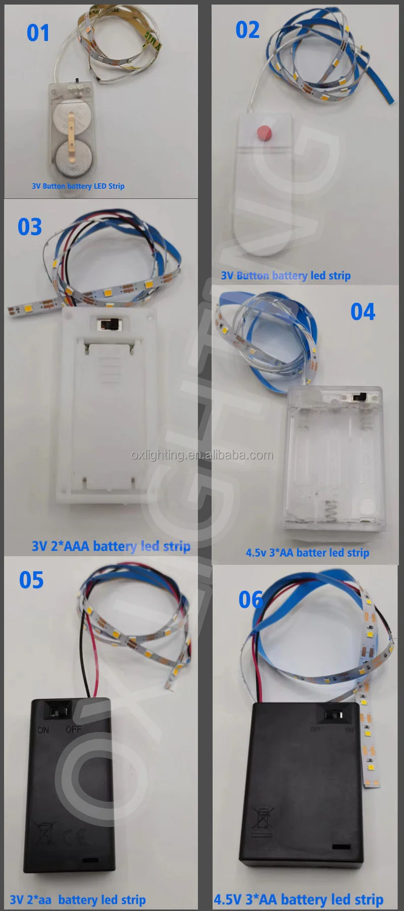 3.7v 3v 4.5v  3mm 5mm 8mm 2835 5050 Timer Switch Battery Powered Led Strip Backlight Lamp Light For Shoes