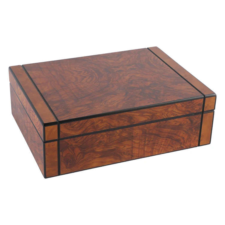 hot sellLuxury Cigar Gift Box Humidor Printed Spanish Cedar Wooden Cigar Box Real Wood Custom Manufacturer Cigars Humidifier