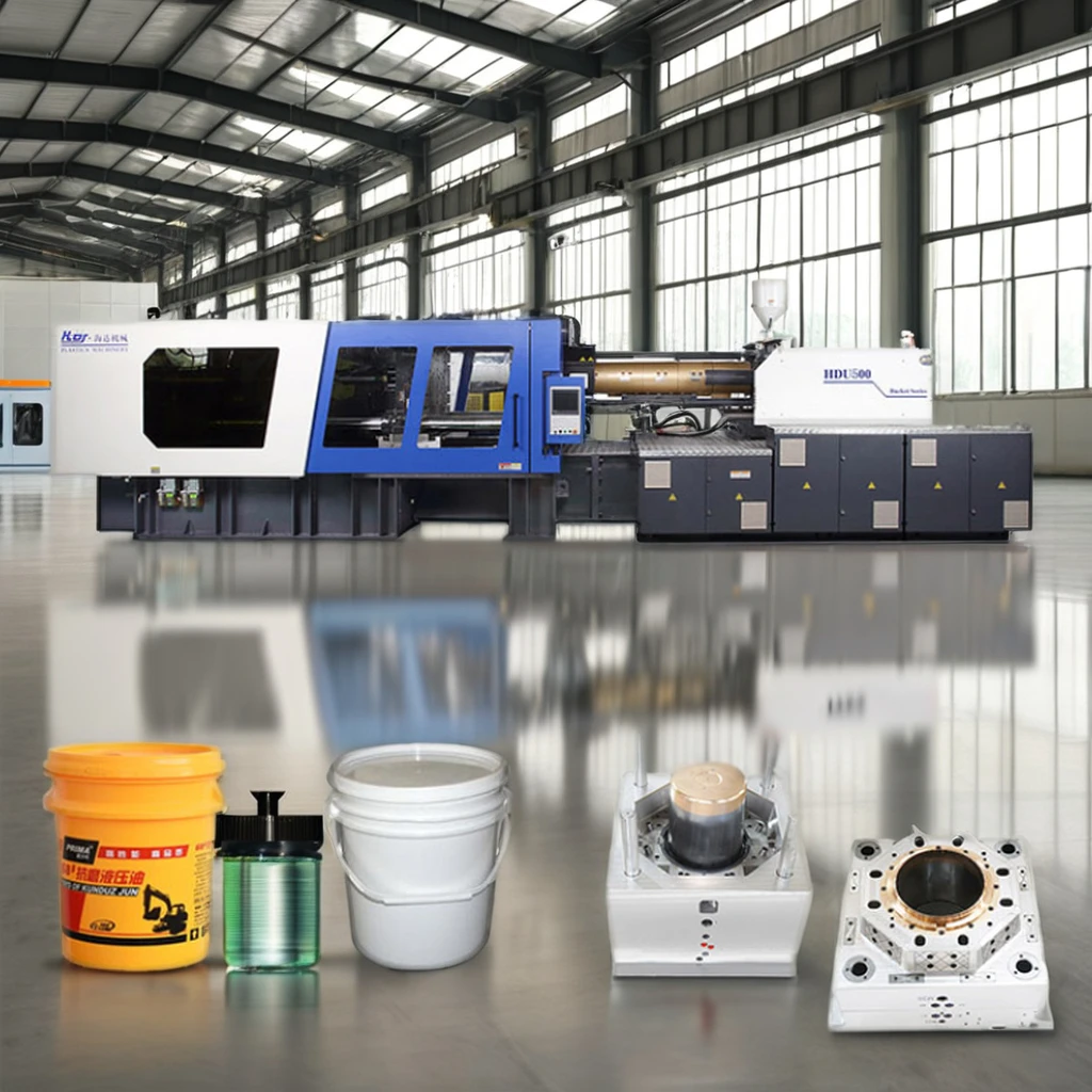 Haida HD500U Injection Molding Machine Plastic Mop Bucket Maker 1-2-5 Gallon Buckets Manufacturing Plants Motor PLC Core