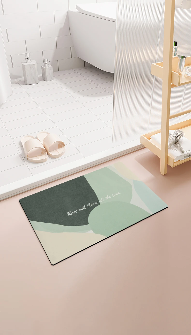 Anti Slip Bathmat Quick Dry Kitchen Mats For Floor Bathroom Rug Carpet Outdoor Rubber Mat Diatom Diatomite Stone Earth Bath Mat