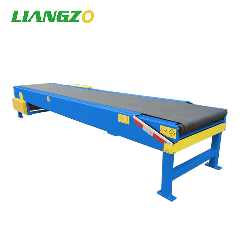LIANGZO Customized Pvc Flat Hydraulic Telescopic Belt Conveyor for Container