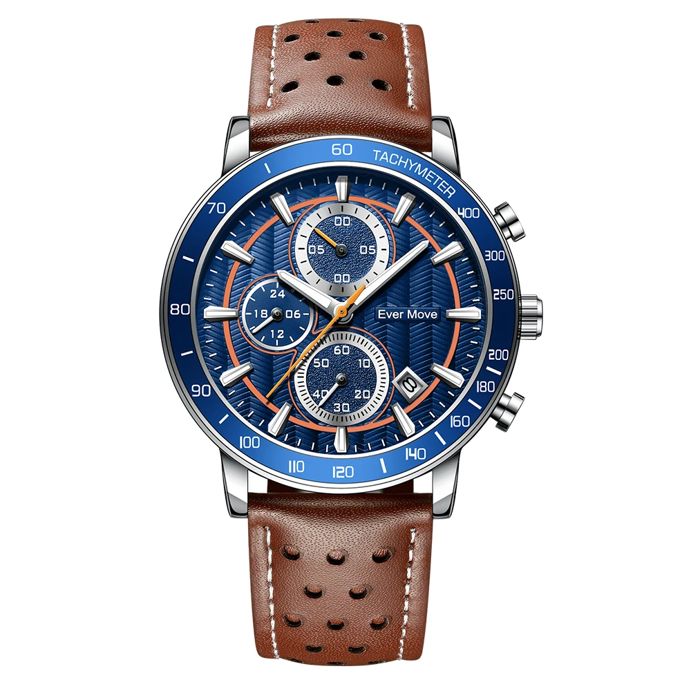 ODM Silicon Band Waterproof Sports Watch Luxury Japan Quartz Chronograph Movement Mens Watches in Wristwatches