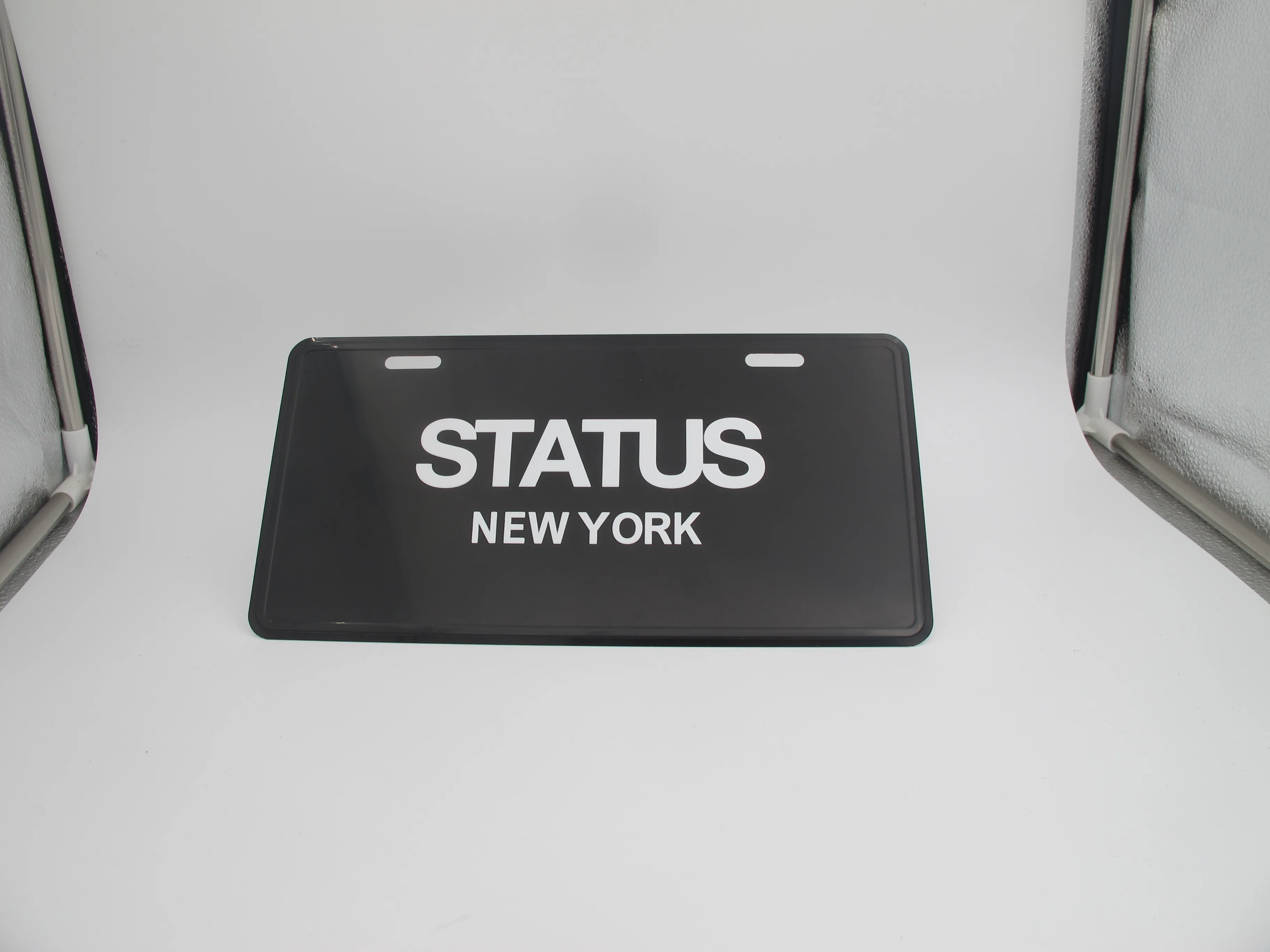 Custom logo full printing Cheap White Plastic pvc car license plate