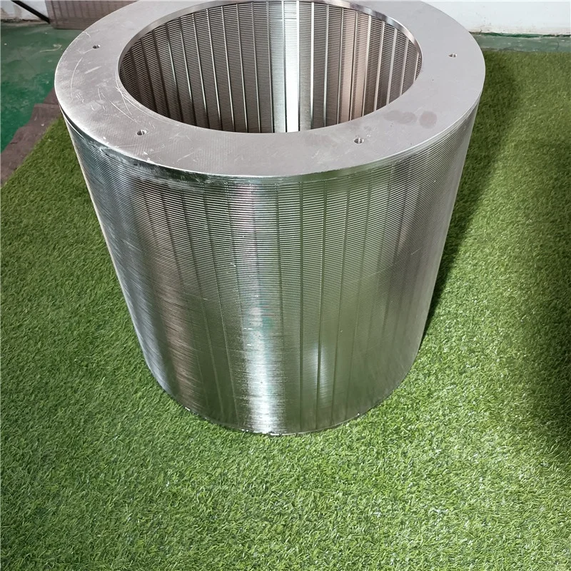 Stainless Steel 304 sludge dewatering wedge wire Trommel screen rotary filter drum