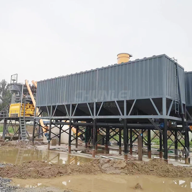 Stock Available Horizontal Cement Silo 60T Cement Tank With Vibration Motor