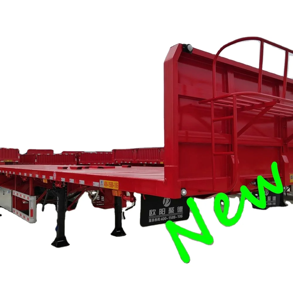 small dolly use construction bridge girder cement pipe container transport with 12 twist locks OYJD  40ft flatbed trailer