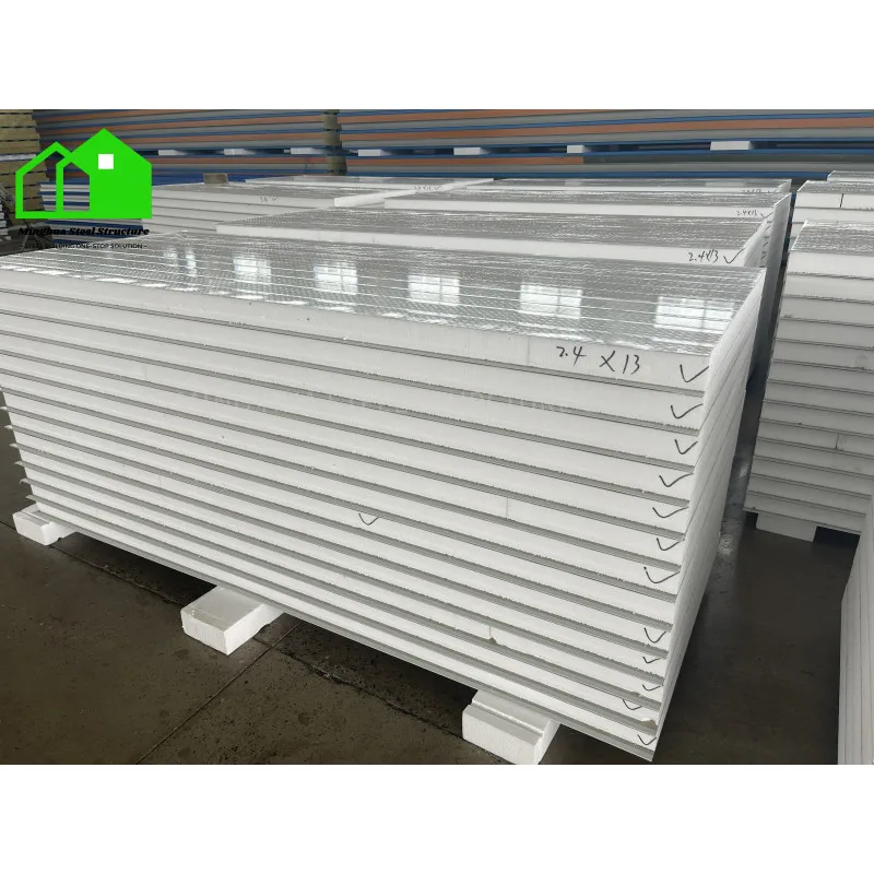 Latest process EPS sandwich clean panel Rock wool sandwich panel business hotel home decoration