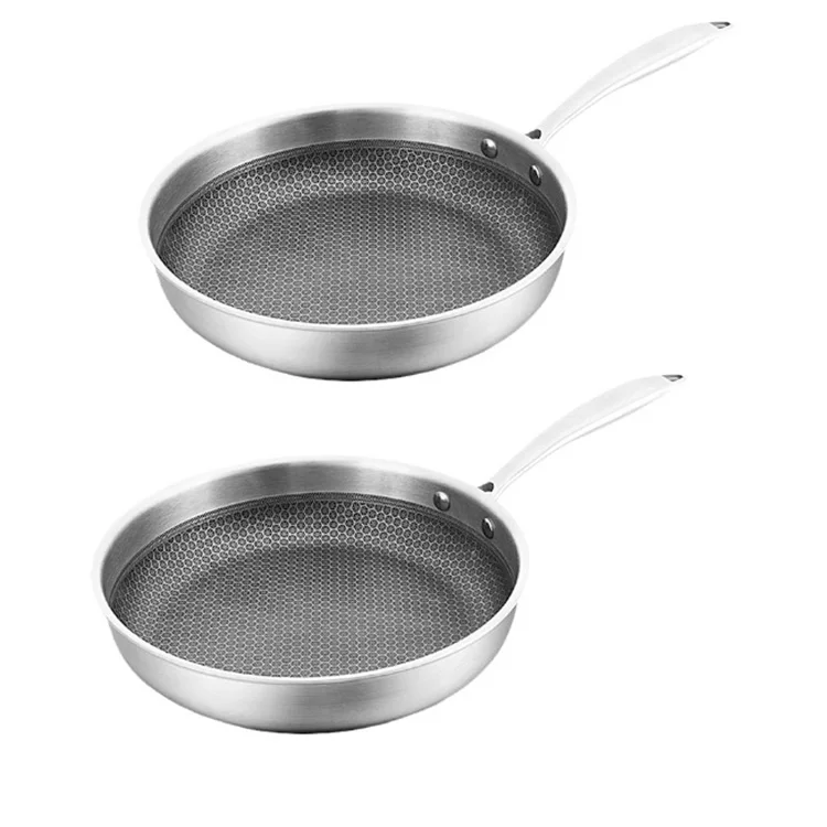 30 cm nonstick frying pan induction gas stove  stainless steel  honeycomb fry pan induction fry pan