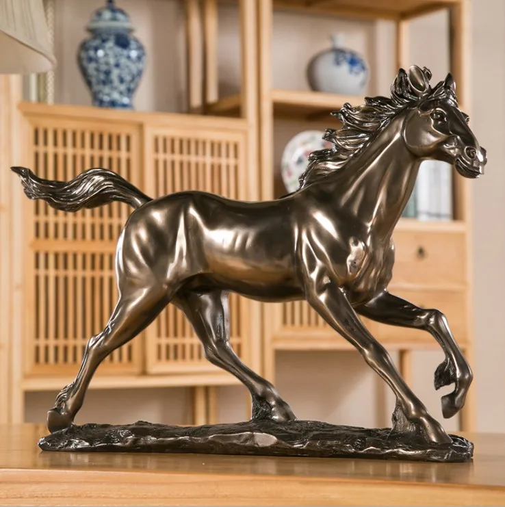 Museum Grade Resin premium cold cast bronze horse statue