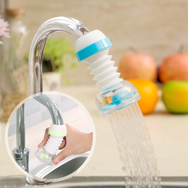 360 Degree Rotatable Kitchen Faucet Aerator Plastic Rotating Faucet Extender Adjustable Water Saving Sprayer Filter Diffuser