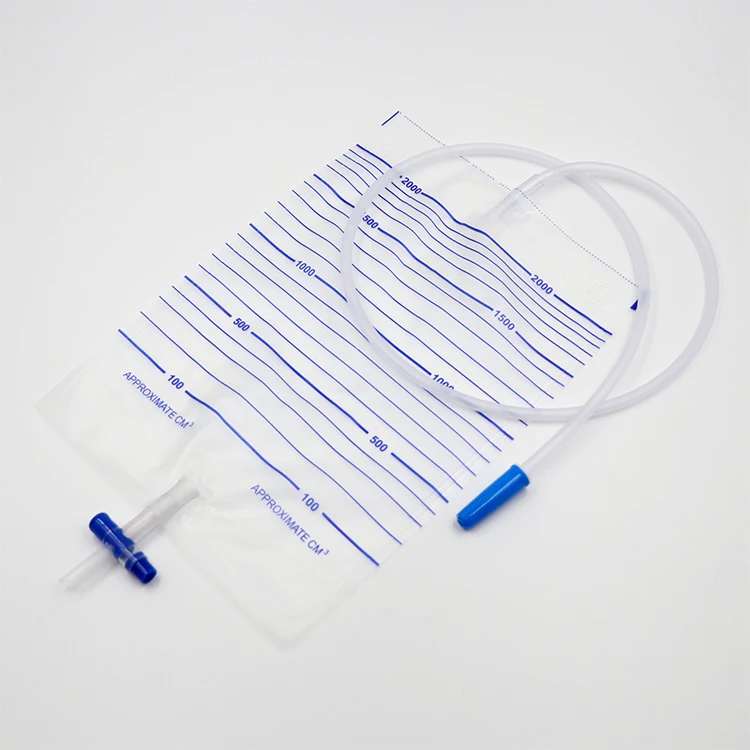 Cheaper Disposable Medical Plastic Urine Bags With T Valve Outlet