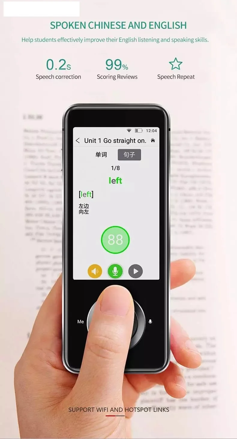 107 язык в автономном режиме голосовой переводчик M9 сенсорный экран портативный языковой переводчик устройство для изучения деловой встречи на открытом воздухе