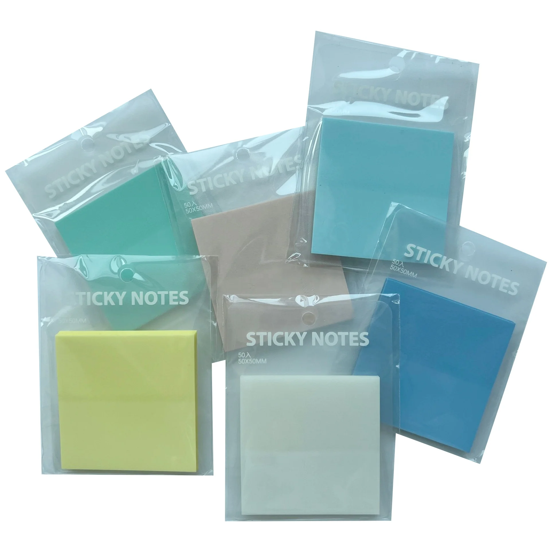 Personality cute transparent sticker PET waterproof creative book color sticky notes (1600526494853)