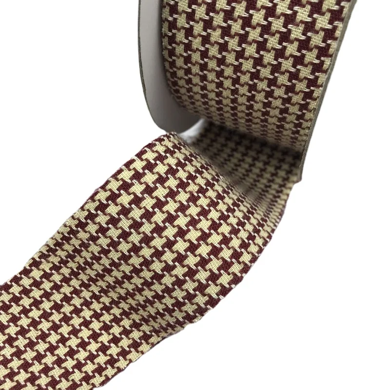 2.5cm plover lattice Cloth strip ribbon Headdress Shoe accessories  Sleeve Socks clothes Flower packaging materials bowknot