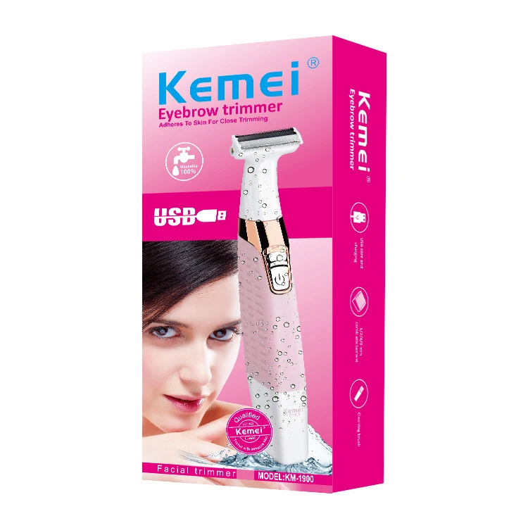 KemeiKM-1900RechargeableElectric portable ladies Shaver Epilator Shaving Hair Scraping Female Body Depilation women hair trimmer